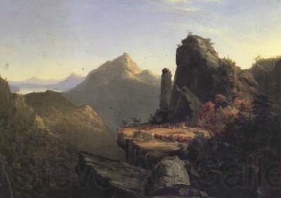 Thomas Cole Scene from The Last of the Mohicans Cora Kneeling at the Feet of Tamenund (mk13) Spain oil painting art